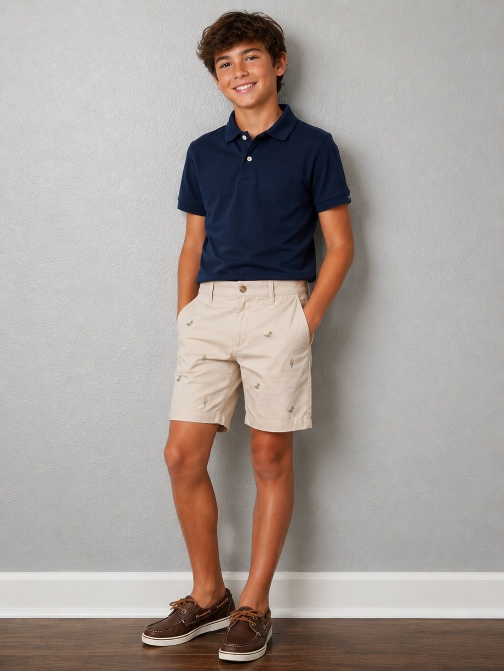 Beaufort Bonnet Company TBBC Embroidered Charlie Chino Khaki Shorts Ducks (026)